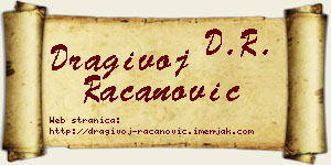 Dragivoj Račanović vizit kartica